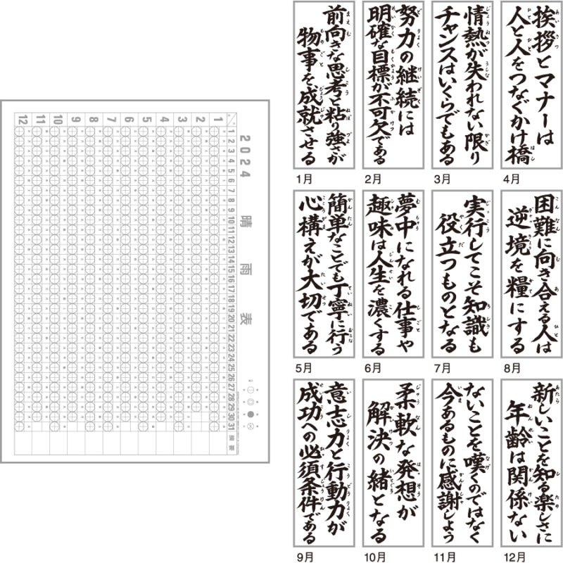 ｢賀春｣予定表格言（3）