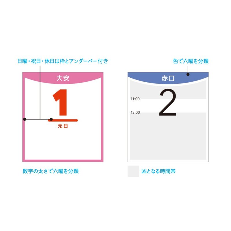 色でわかる六曜カレンダー（3）