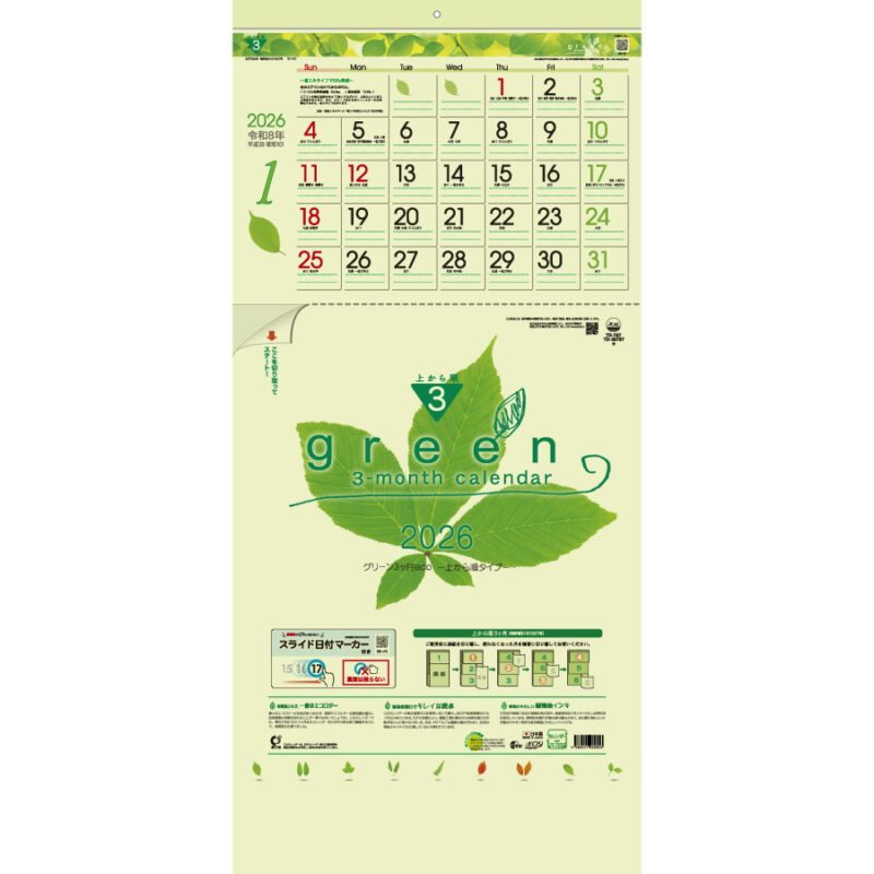 グリーン3ヶ月eco　-上から順タイプ-