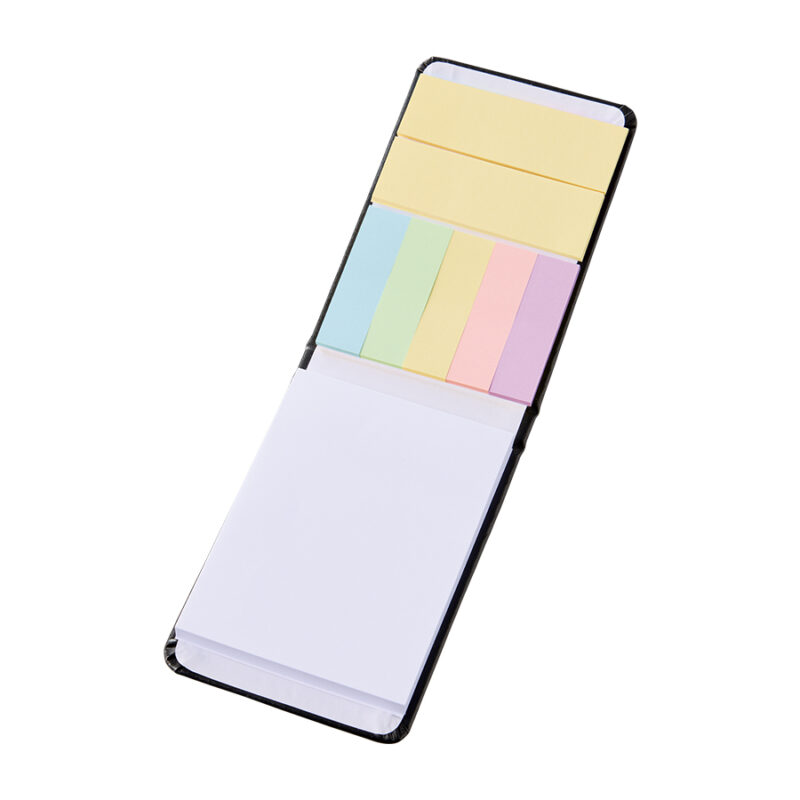 合皮カバー付箋セット(M) ネイビー（2）