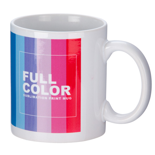 フルカラー転写対応陶器マグカップ(320ml)(白)