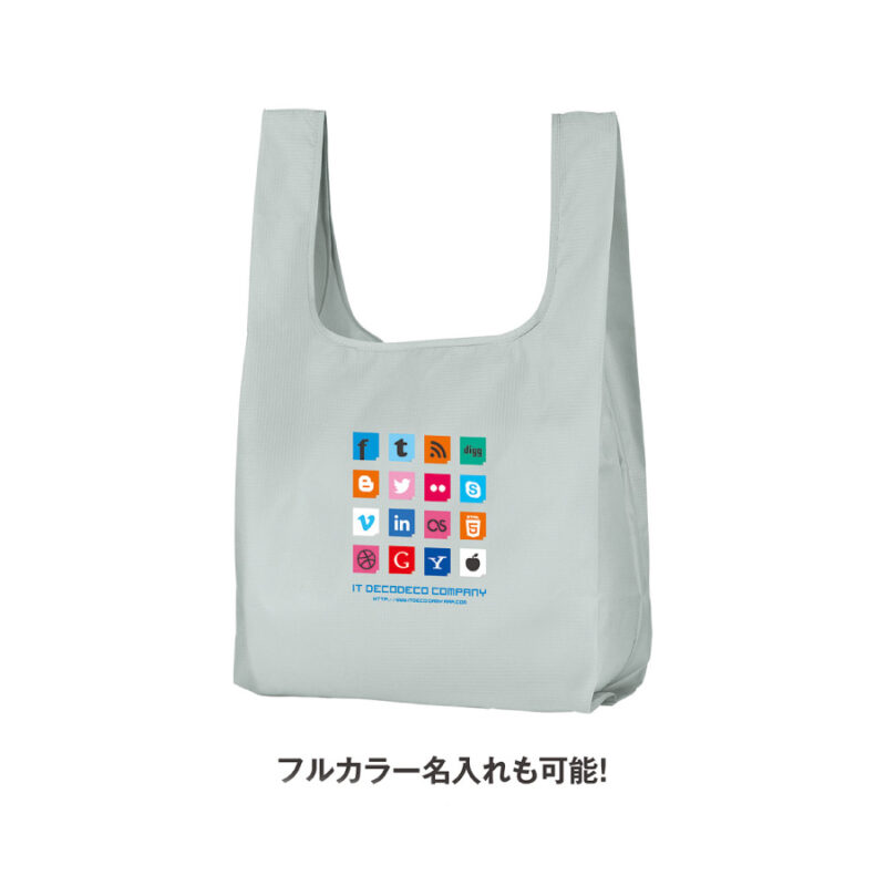テントクロス 折りたたみトート グレー（4）