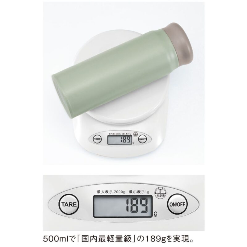 超軽量ステンレスサーモボトル(500ml)(オフホワイト)（4）