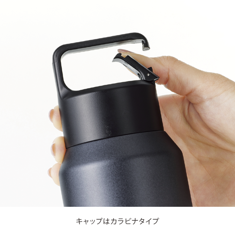 真空セラミック炭酸ボトル(800ml)(ブラック)（4）