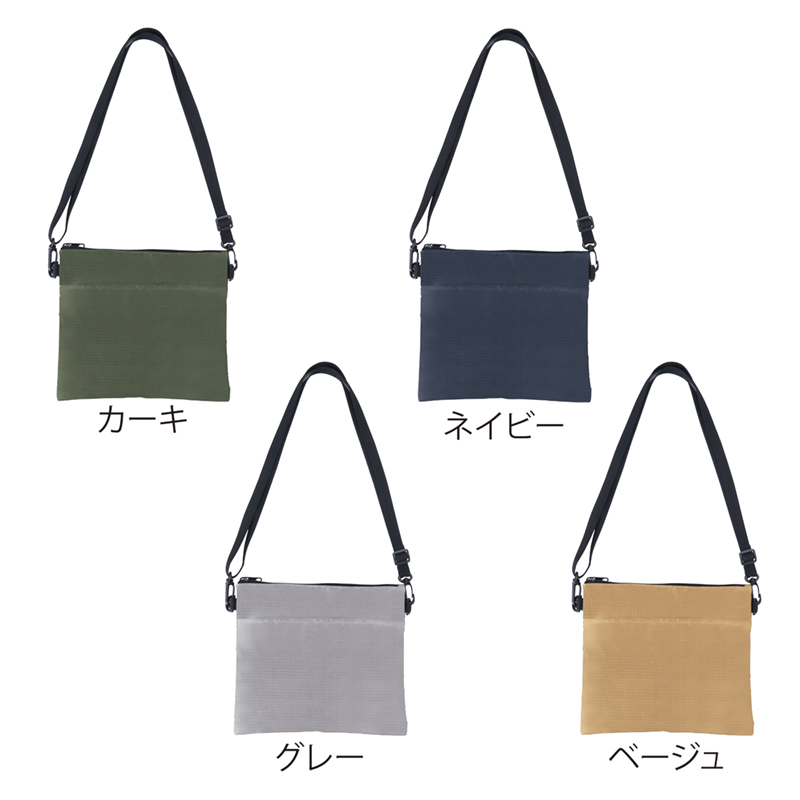 デイタフ・テントクロスポケット付きサコッシュ（撥水加工）-ネイビー（4）