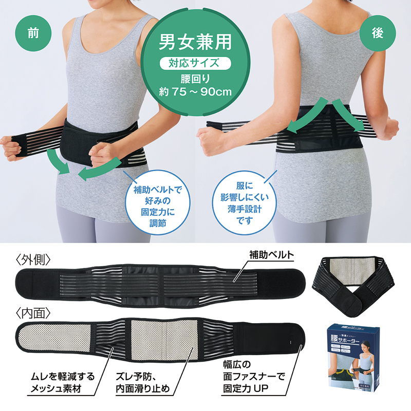 快適メッシュ腰サポーター（2）