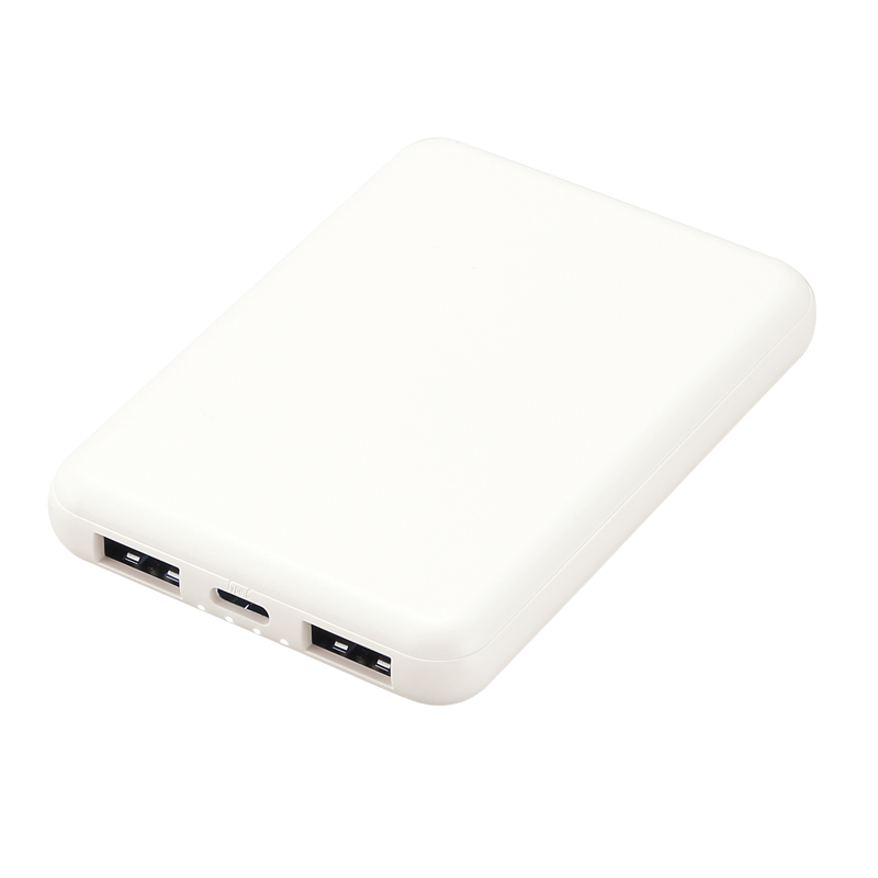 薄型軽量 急速充電モバイルバッテリー5000 ホワイト