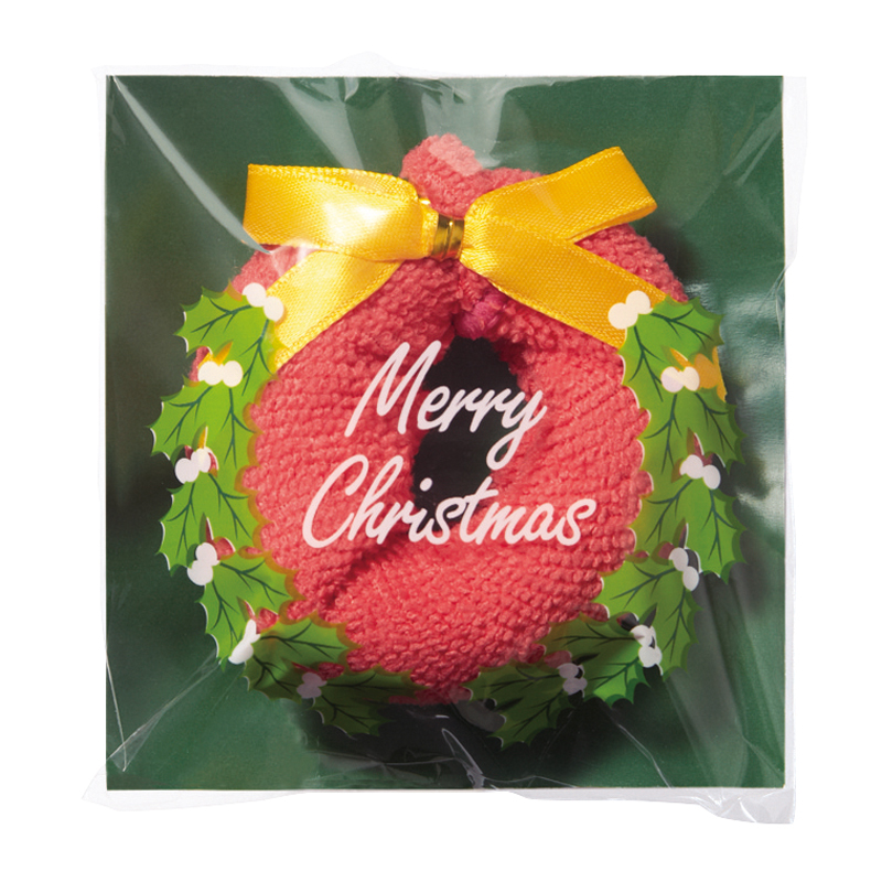 クリスマスリースミニタオル（6）