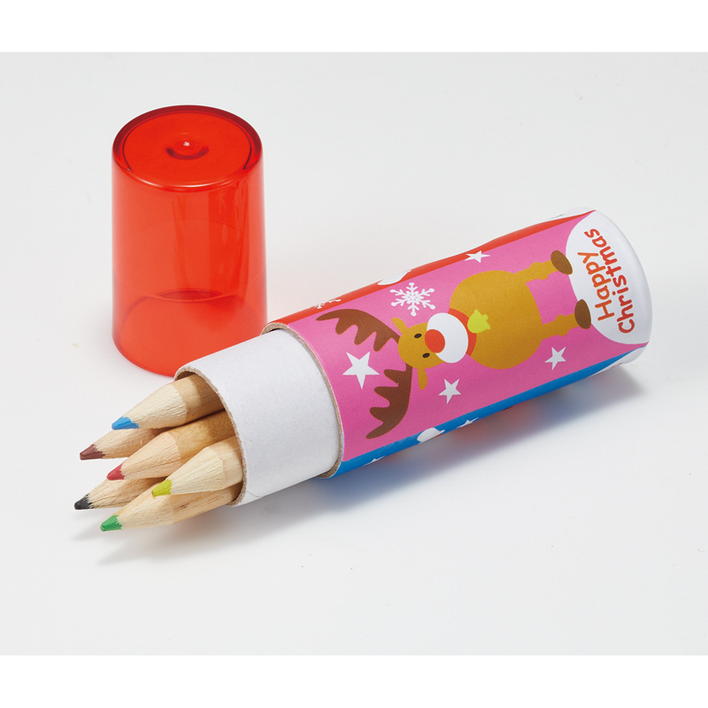 クリスマス色鉛筆6色セット（2）