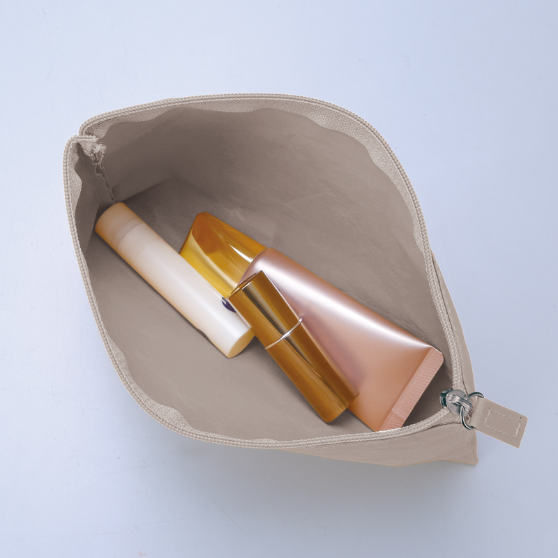 イークラフト・ウォッシャブルペーパーフラットポーチ（グレー）（2）