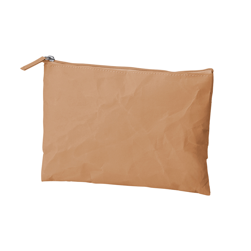 イークラフト・ウォッシャブルペーパーフラットポーチ(ベージュ)