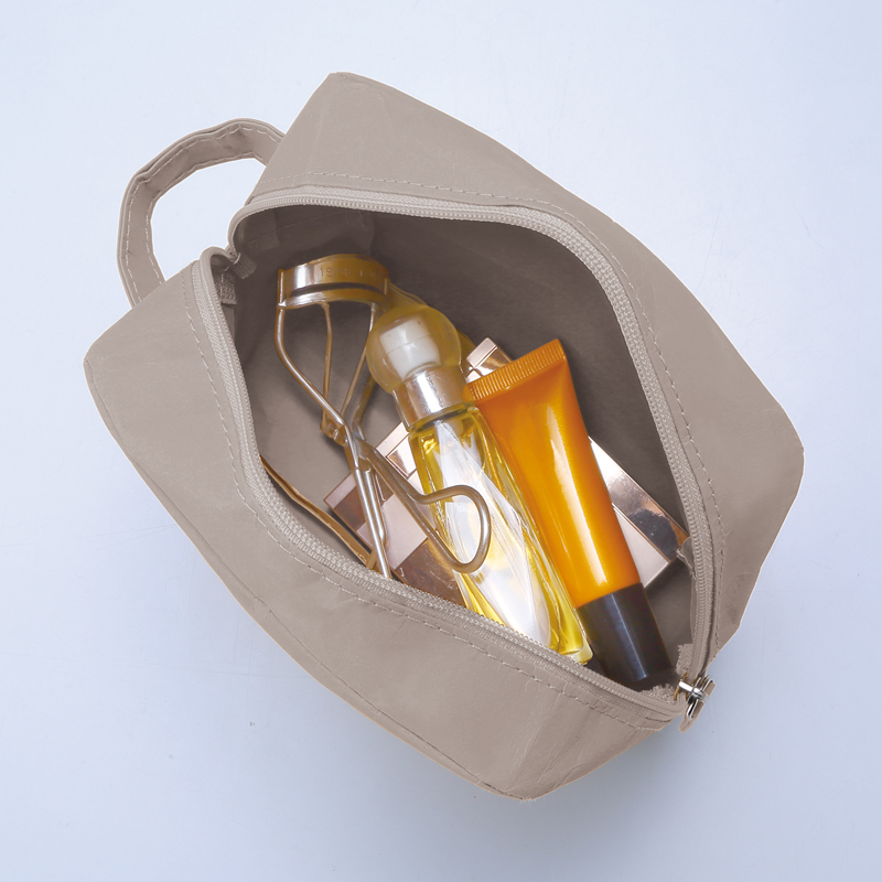 イークラフト・ウォッシャブルペーパースクエアポーチ（グレー）（2）