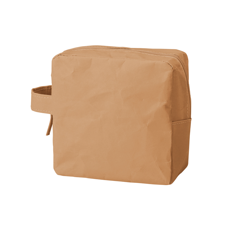 イークラフト・ウォッシャブルペーパースクエアポーチ(ベージュ)