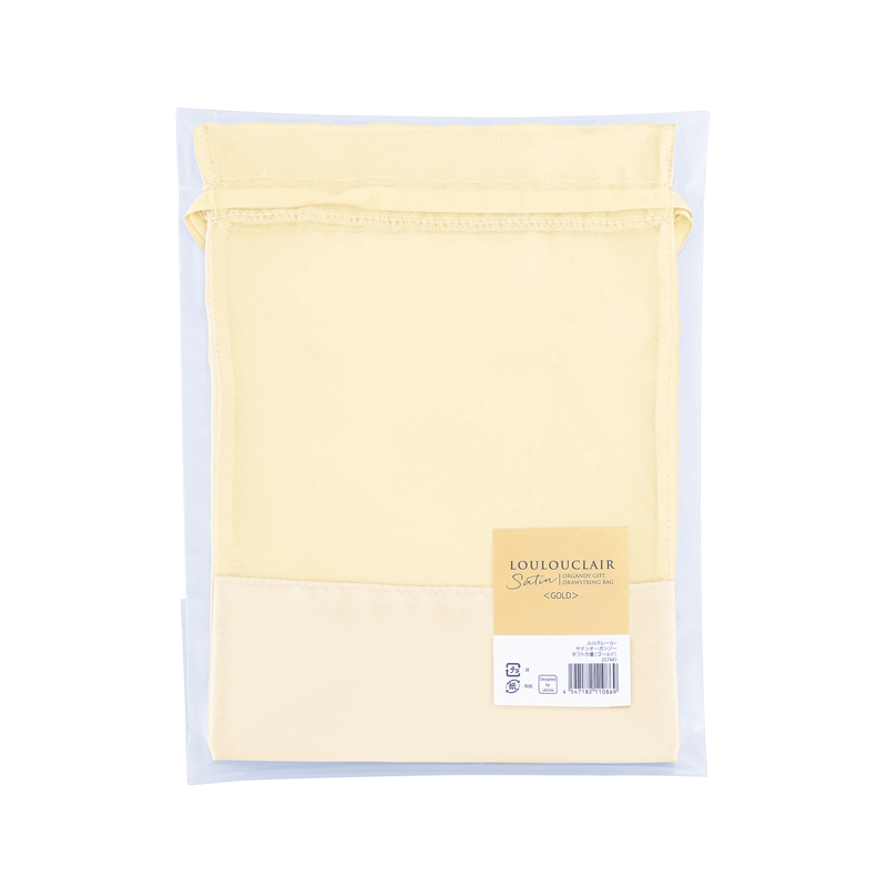 ルルクレール・サテンオーガンジーギフト巾着（ゴールド）（4）