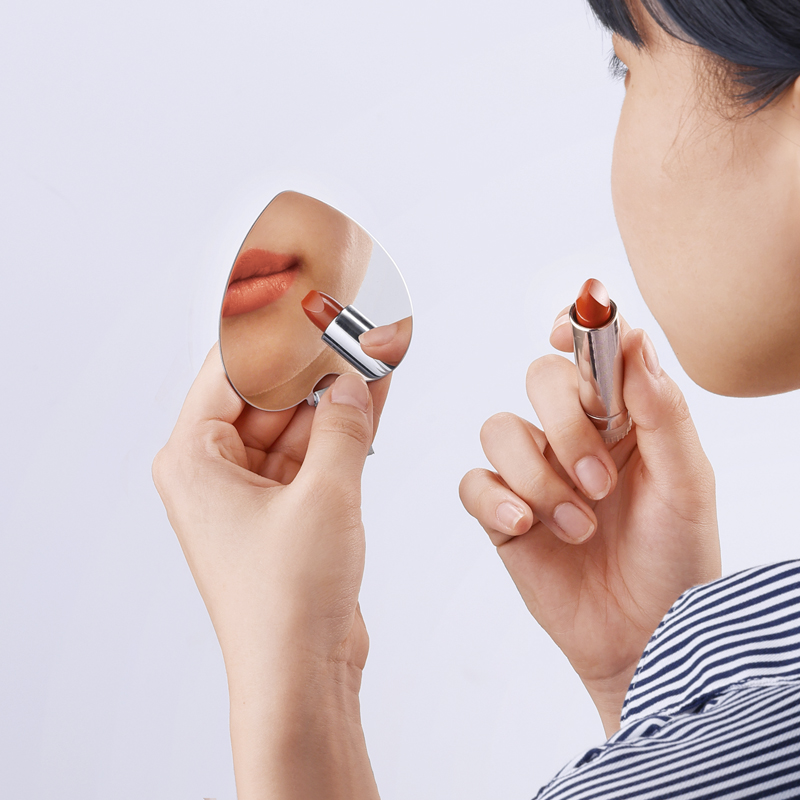 ハート型スリムプレートミラー（オーロラ）（2）