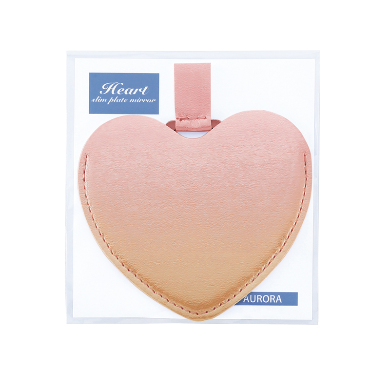 ハート型スリムプレートミラー（オーロラ）（4）