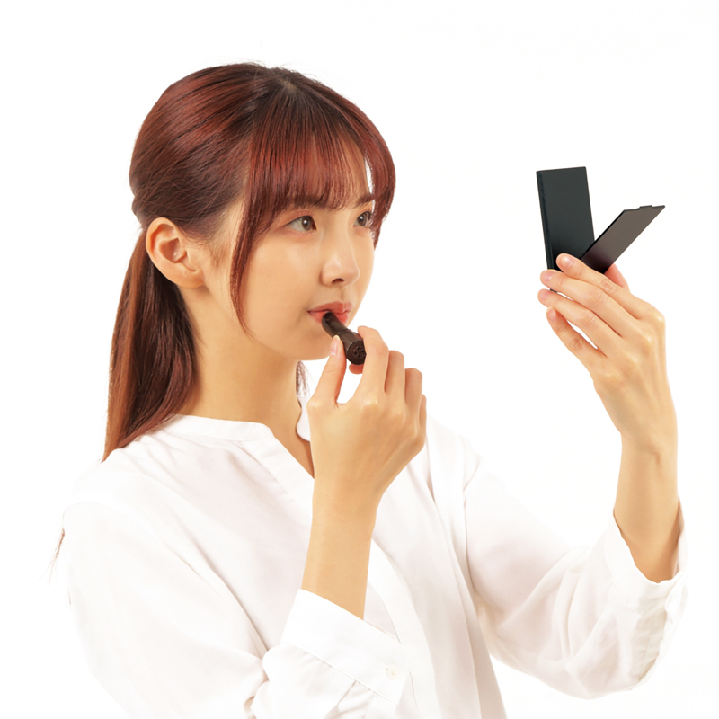 ハンディコンパクトミラー（ブラック）（3）