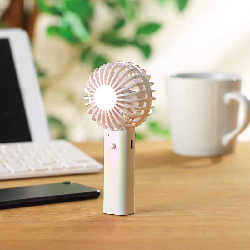 オーロラ充電式ハンディファン(ストラップ付き)（3）