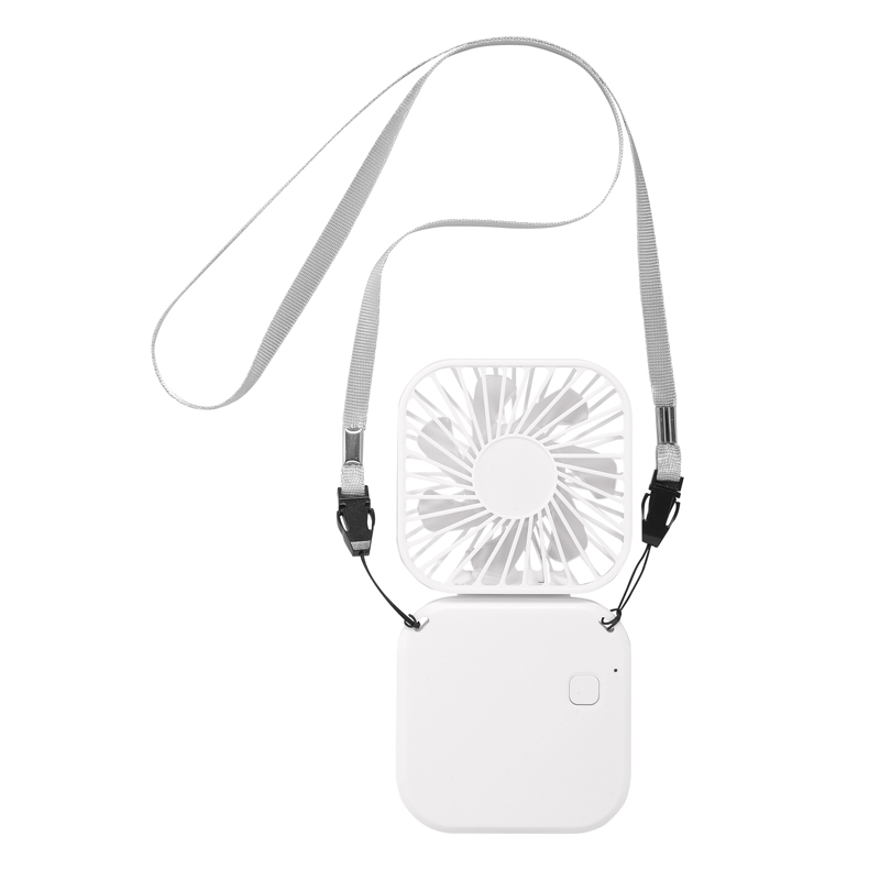充電式3WAY折りたたみハンディファン(ネックストラップ付き)