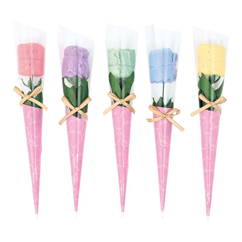 ふんわりローズ花束ミニタオル（3）