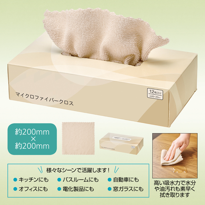 ボックス入り マイクロファイバークロス12枚（3）