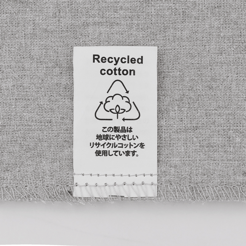 スフィア・リサイクルコットンフラット2WAY巾着バッグ(グレー)（6）