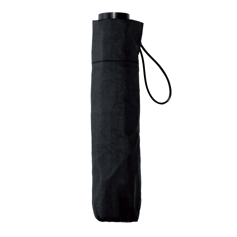 ベーシック男女兼用晴雨兼用折りたたみ傘(ブラック)（3）