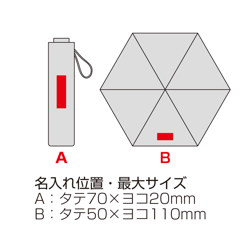 ベーシック男女兼用晴雨兼用折りたたみ傘(ブラック)（5）