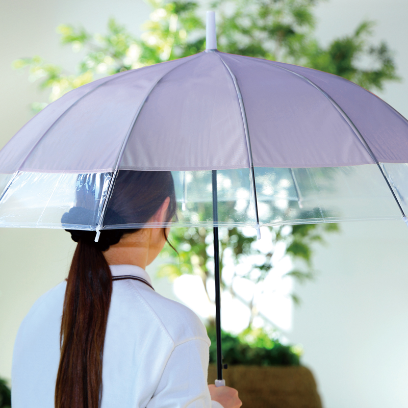 ジェムブレラ12本骨ジャンプ傘(パープル)（4）