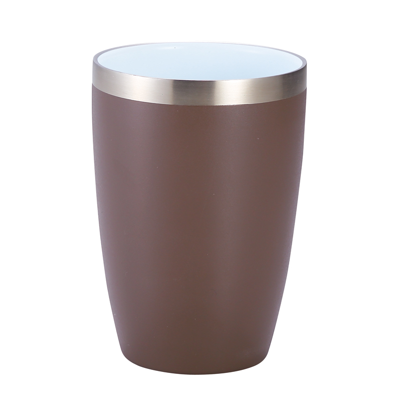 セラミック加工真空二重構造ステンレスタンブラー(グレージュ)