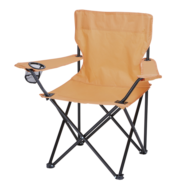レジャーアンドライフ・ポータブルチェア(ひじ掛け付き)(ベージュ)