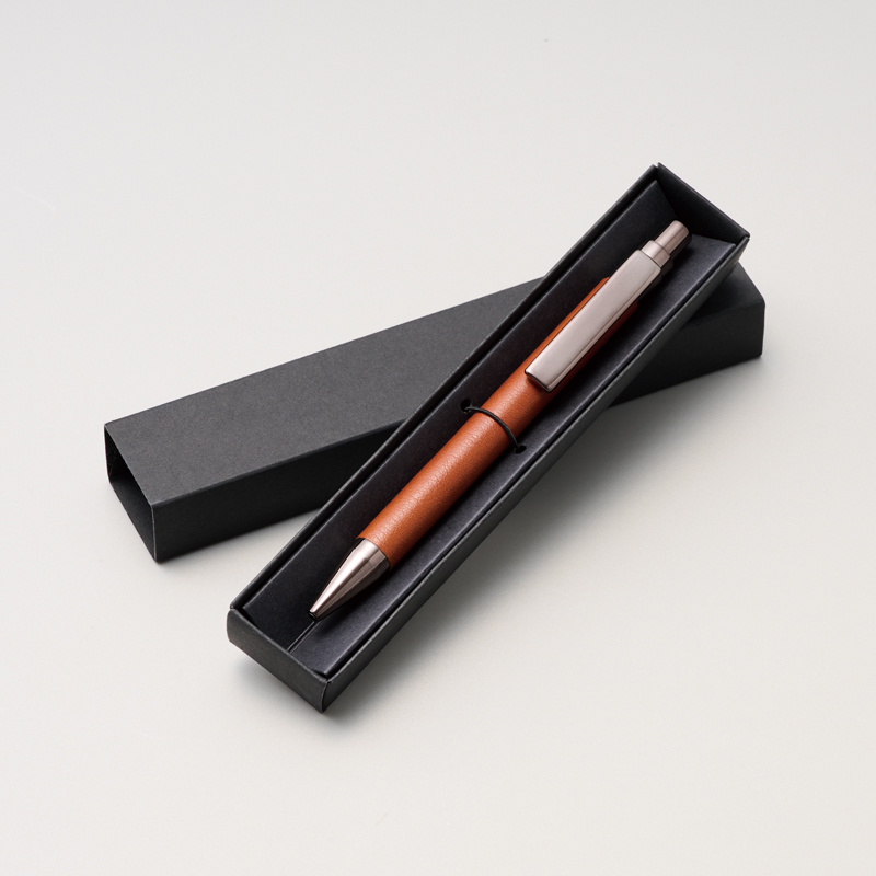 レザー調ボールペン(ブラウン)（4）