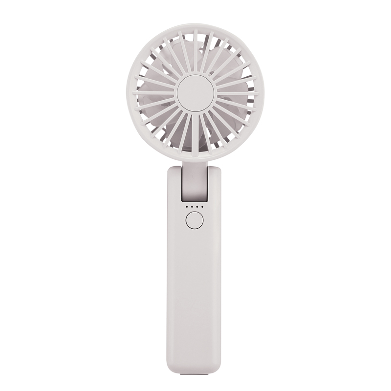 折りたたみ式2WAYダブルファン(カラビナ付き)(アイスグレー)