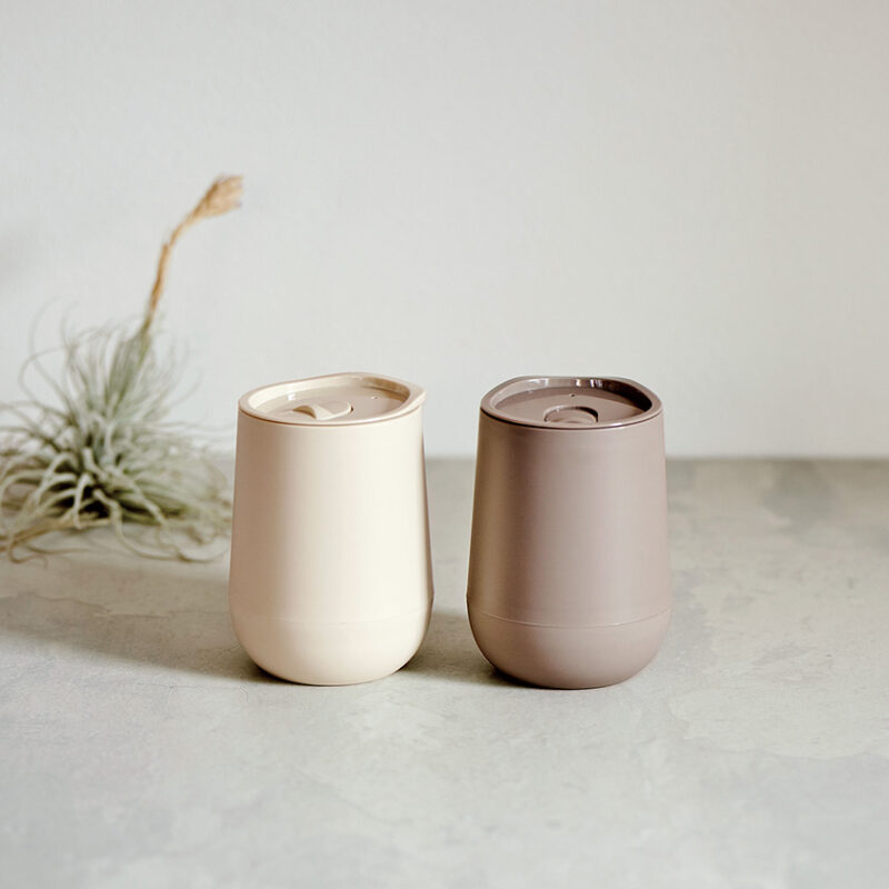 蓋付きラウンドタンブラー(グレー)（2）