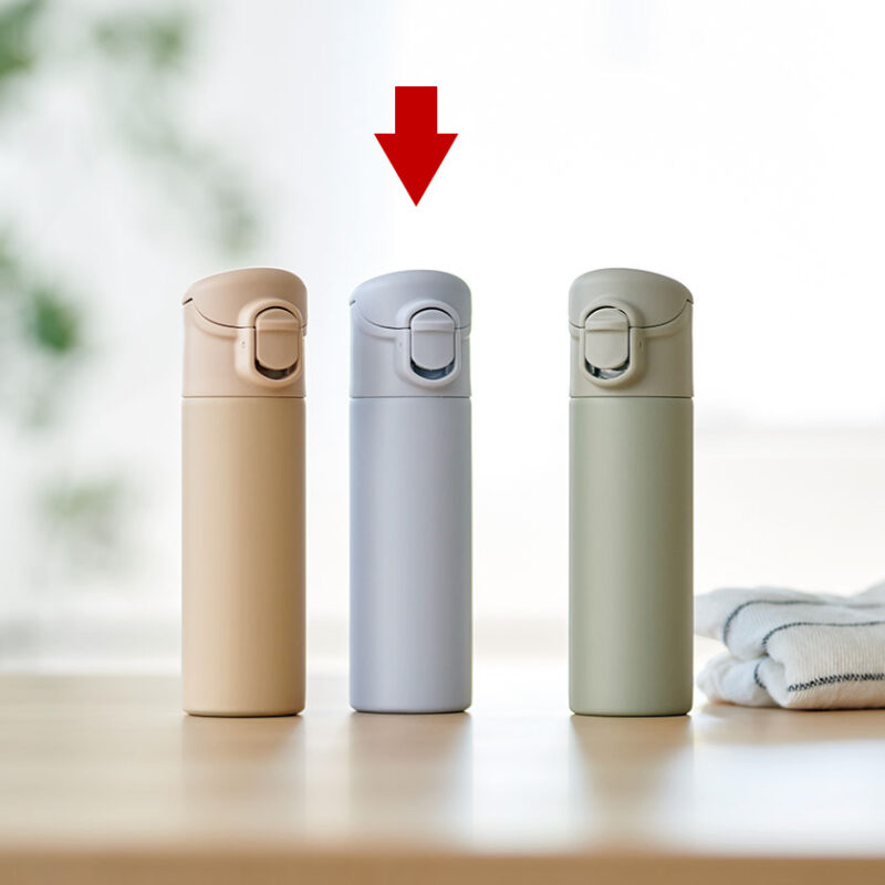 片手で飲めるワンタッチミニボトル140ml(ブルー)