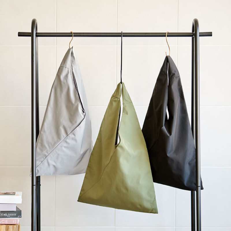 トライアングルトートバッグ(カーキ)（3）