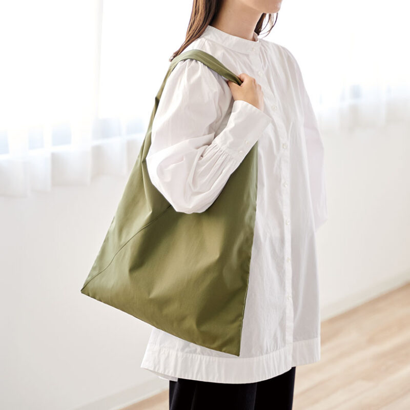 トライアングルトートバッグ(カーキ)（4）