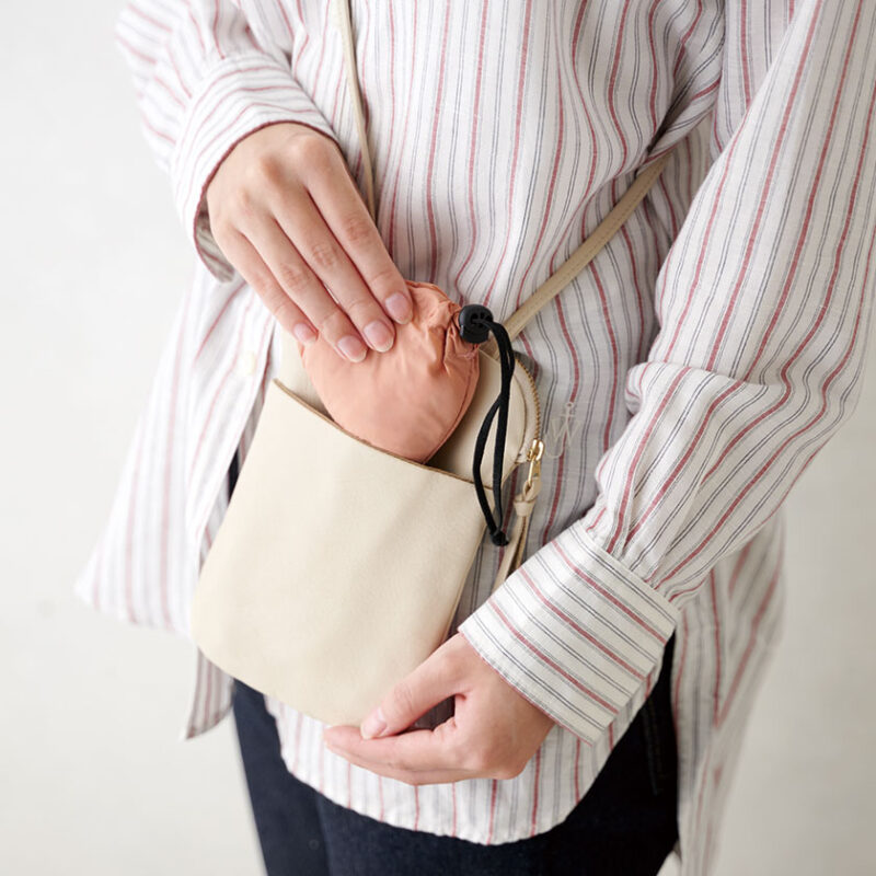 ミニ収納ナイロンバッグ(イエロー)（3）