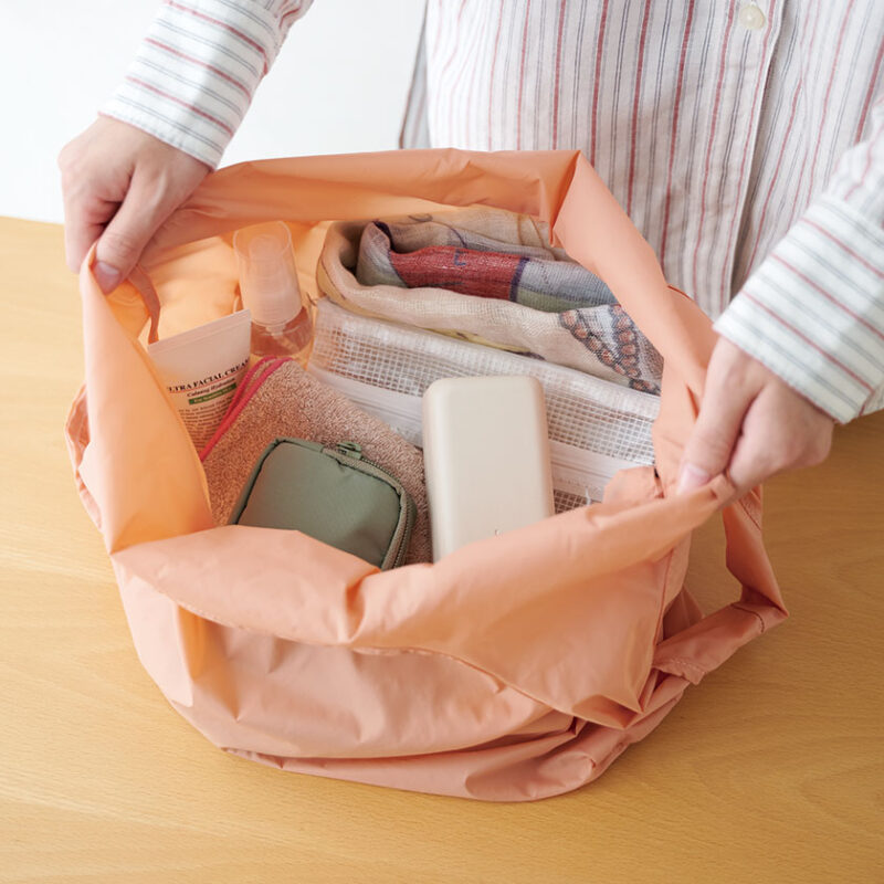 ミニ収納ナイロンバッグ(グレー)（4）