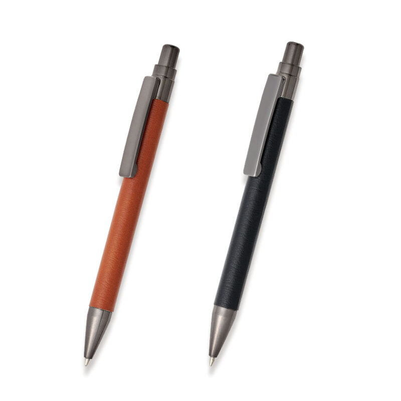 レザー調ボールペン(ブラウン)