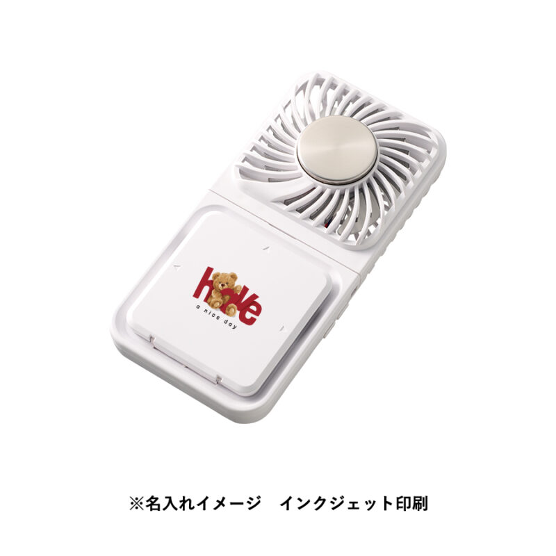 スマホスタンド付冷却プレートUSBファン ライトブルー（4）