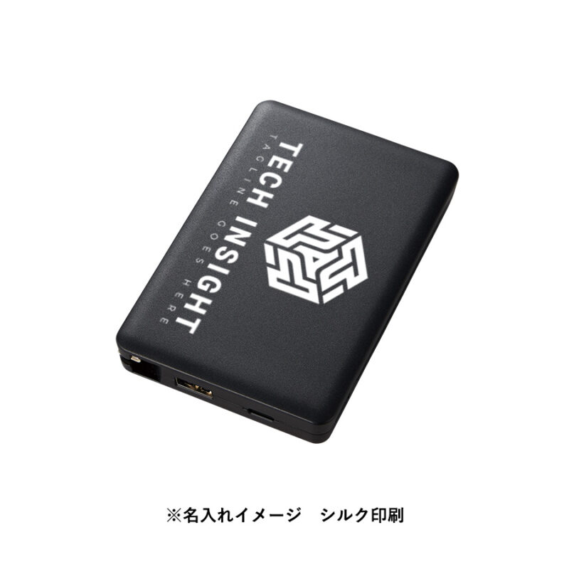 PD急速充電コードインモバイルチャージャー10000(全面印刷対応)　ブラック（6）