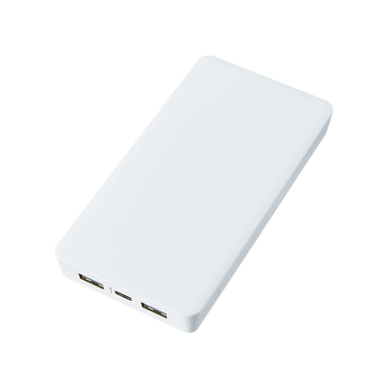 全面印刷できるモバイルチャージャー10000(リン酸鉄使用) ホワイト