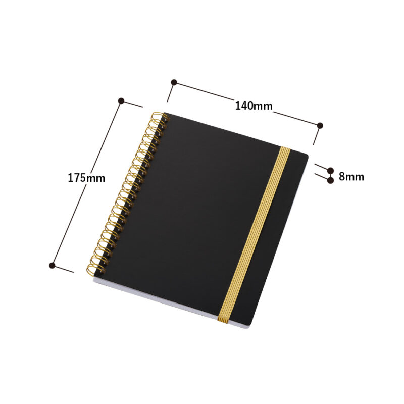 ゴールドリングハンディノート ブラック（2）