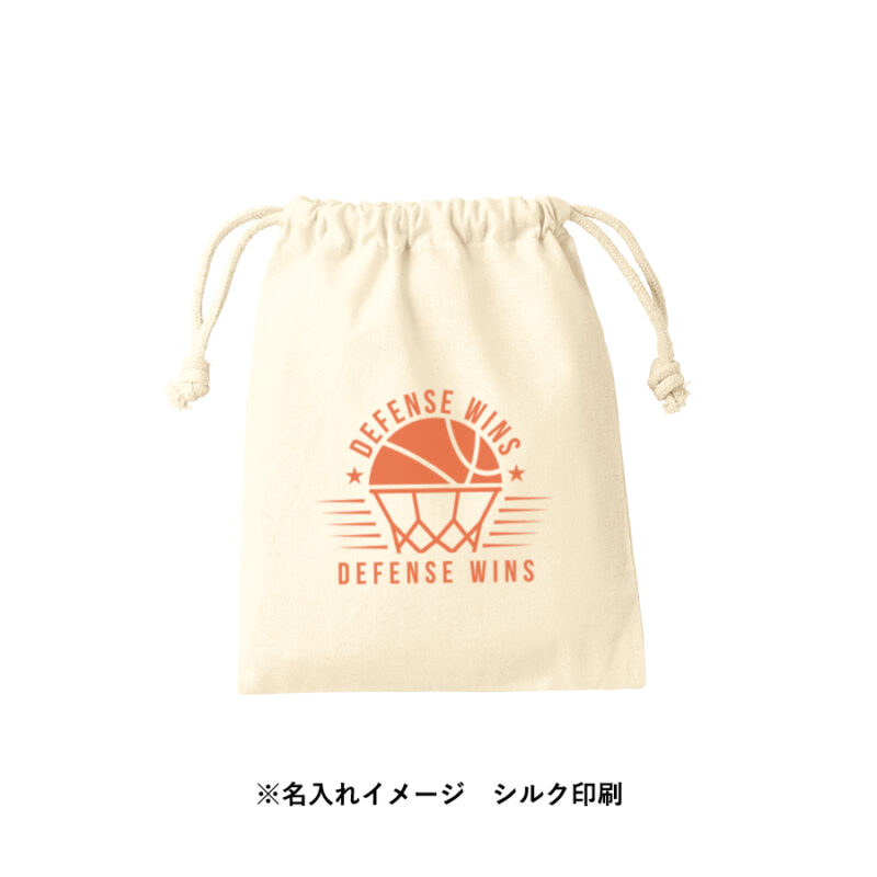 コットン巾着(S)　ナチュラル（5）