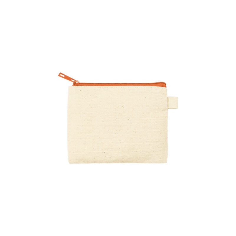カラーファスナーキャンバスフラットポーチ(SS) オレンジ