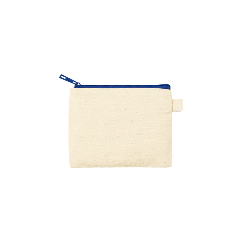 カラーファスナーキャンバスフラットポーチ(SS) ネイビー