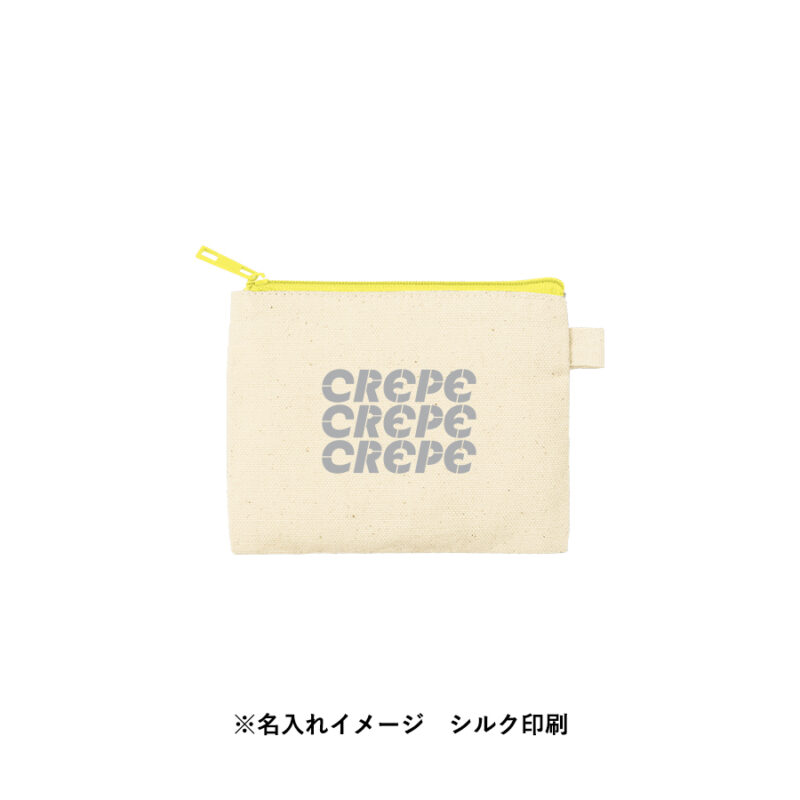 カラーファスナーキャンバスフラットポーチ(SS)　ネイビー（7）