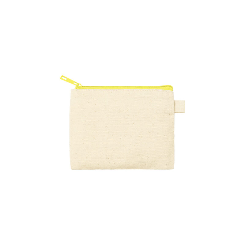 カラーファスナーキャンバスフラットポーチ(SS) イエロー