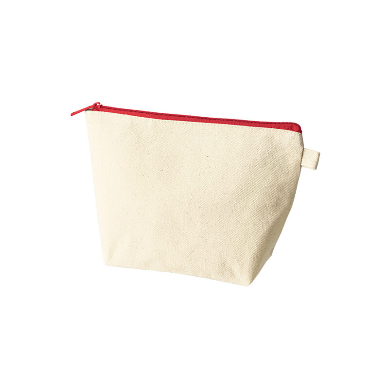 カラーファスナーキャンバスデイリーポーチ レッド